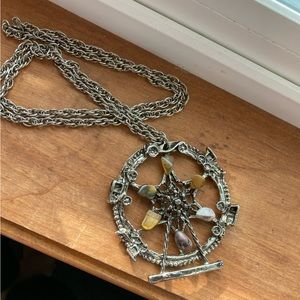 Unique Ferris Wheel Automobile Stone Necklace With 18k gold filled chain